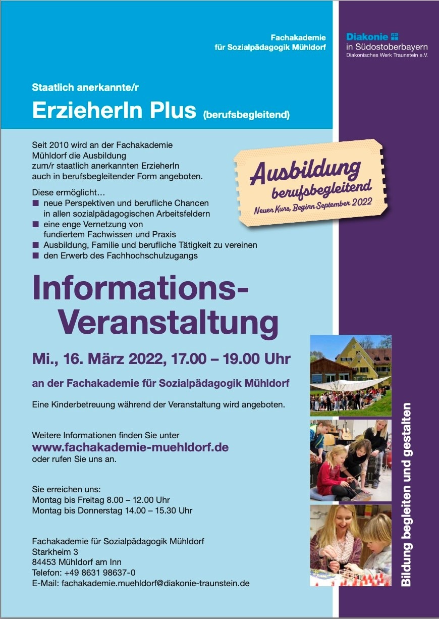 Ausbildung Zur/zum Erzieher/in Berufsbegleitende